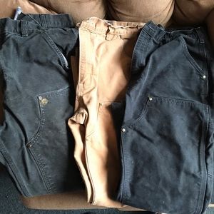 SOLD Carhartt Mens Loose Fit Utility Work Pants. 1 pair 33x32  2 pair 34x32